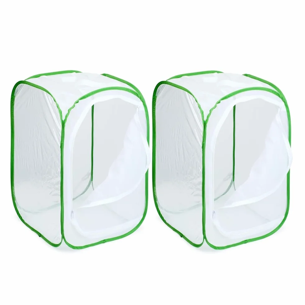Lot de 2 cages d'habitat pour insectes et papillons - 40 x 60 cm