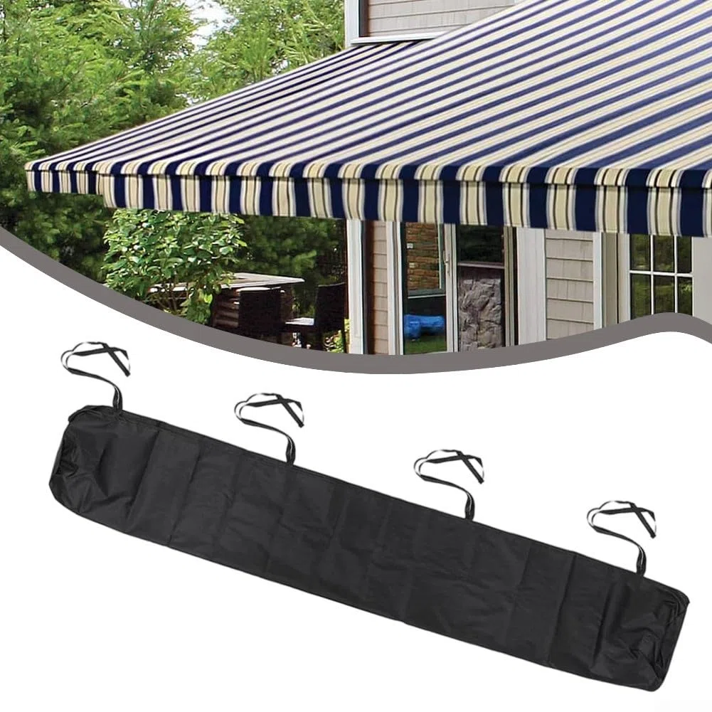 Housse de protection imperméable pour auvent de terrasse, jardin, terrasse, balcon (4 m)