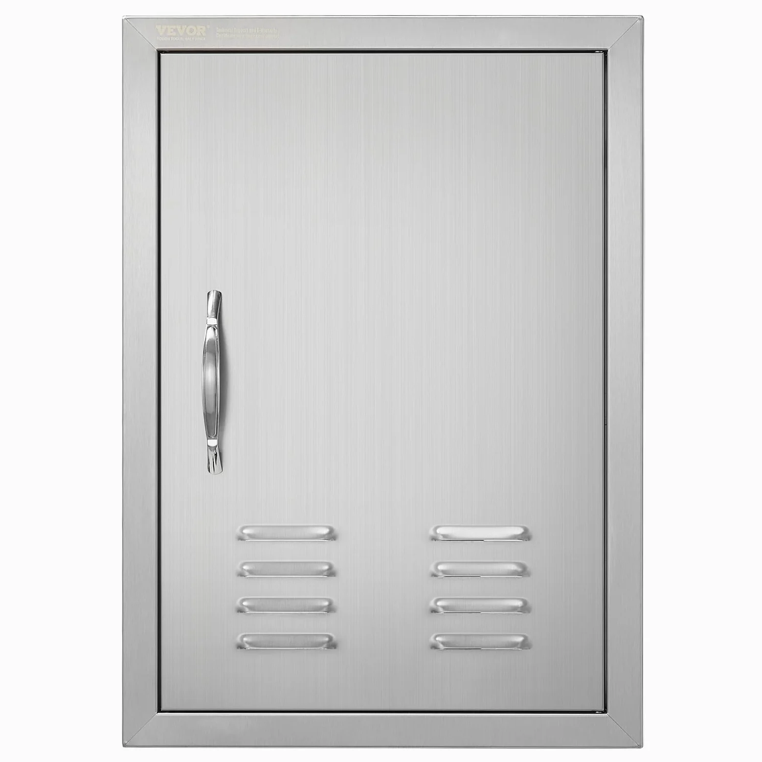 VEVOR Porte d'Accès pour Barbecue, Simple Porte de Cuisine Extérieure 610 x 431 x 45 mm, Porte Encastrée en Inox, avec Poignées, Aérations et Crochets, pour Îlot de Barbecue, Station de Grillades