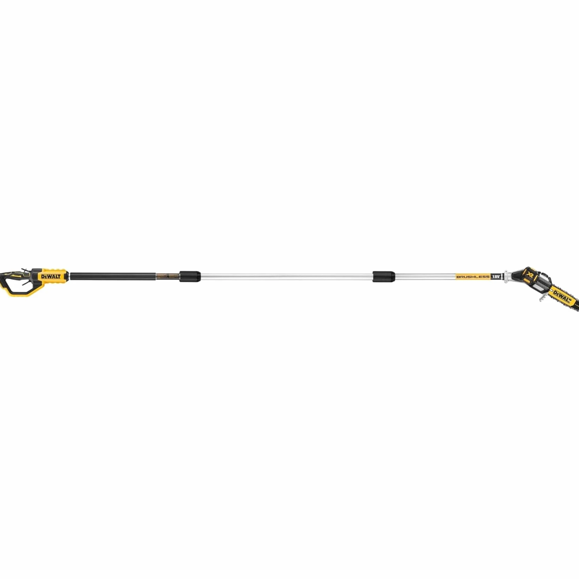 DEWALT - Élagueuse sur perche brushless XR 18V - 4,5 m de Portée - tête inclinée et guide et chaine 20 cm - DCMPS567N-XJ