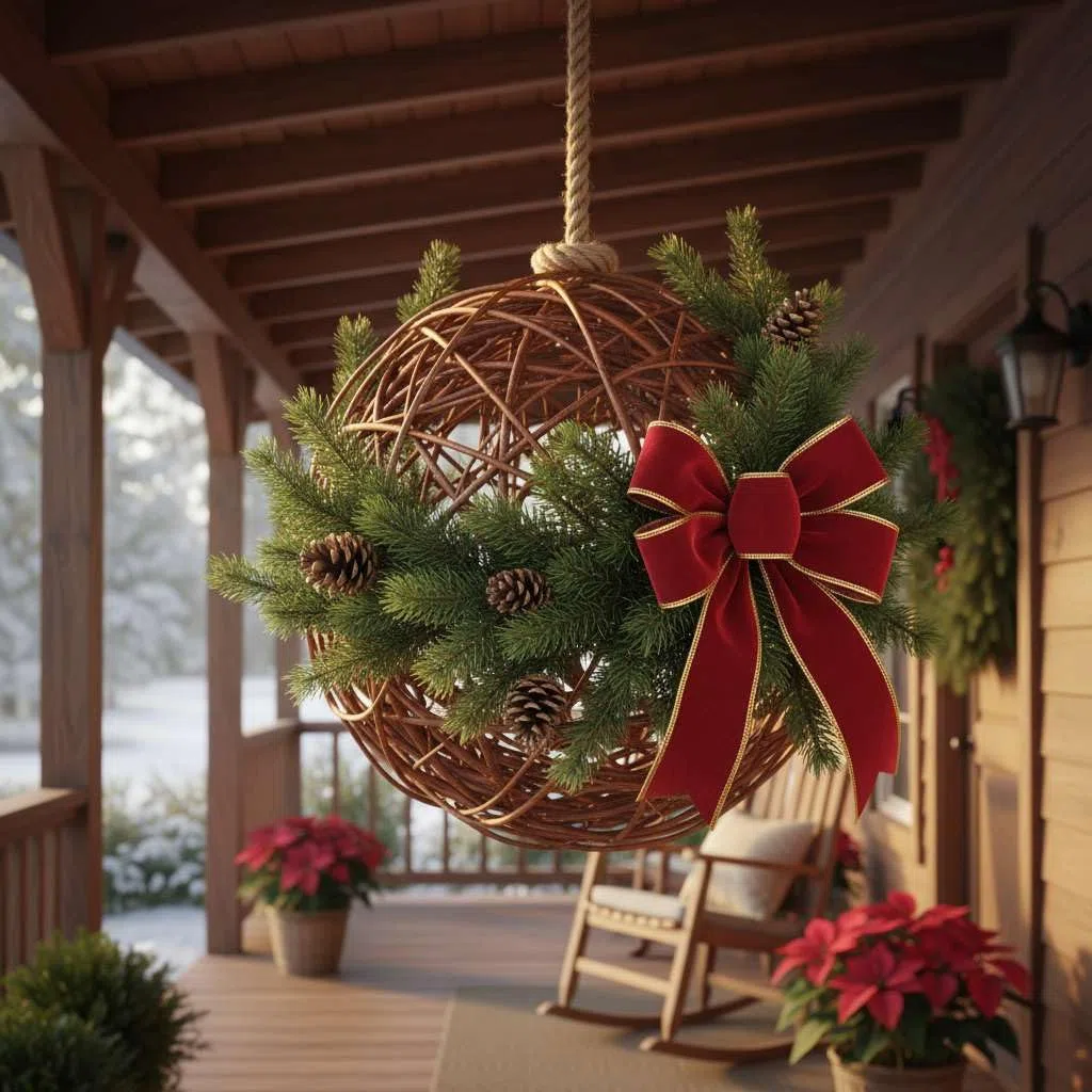 BOGATECO Boule décorative de 50 cm | Boule en osier en 4 tailles | Boule en osier pour jardin, balcon et terrasse