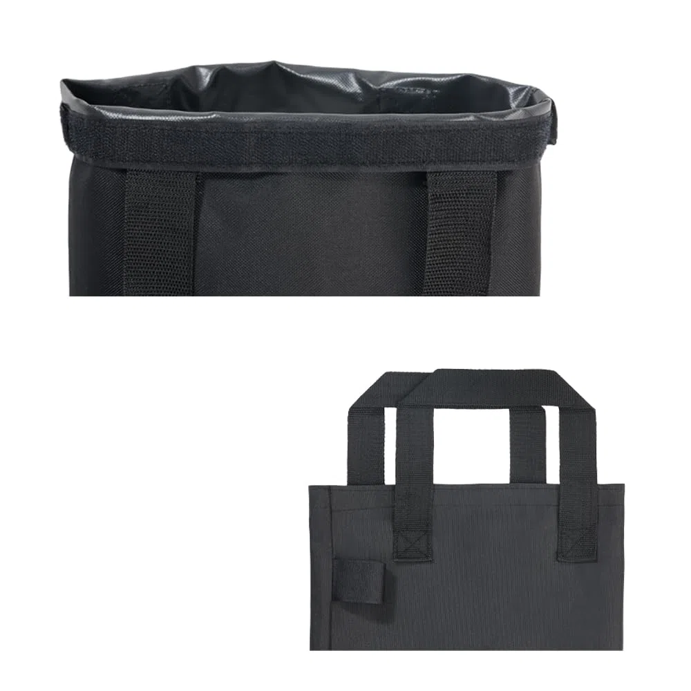 Lot de 4 sacs de lestage, sacs de sable pour tente, parasol de terrasse, meubles d'extérieur (sacs uniquement, sable non compris) (4 pièces de 20 x 50 cm, noir)