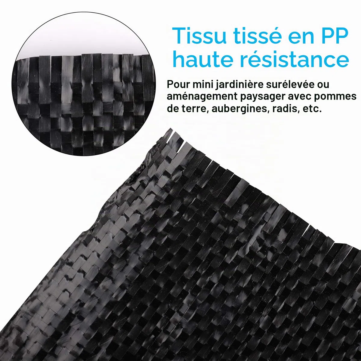 Lot de 2 barrières de Jardin en Tissu d'aménagement paysager avec Trous de Plantation - 0,9 x 3,9 m - Très résistantes - pour Le contrôle de l'érosion du Sol - Stabilisées aux UV (2 Pack)