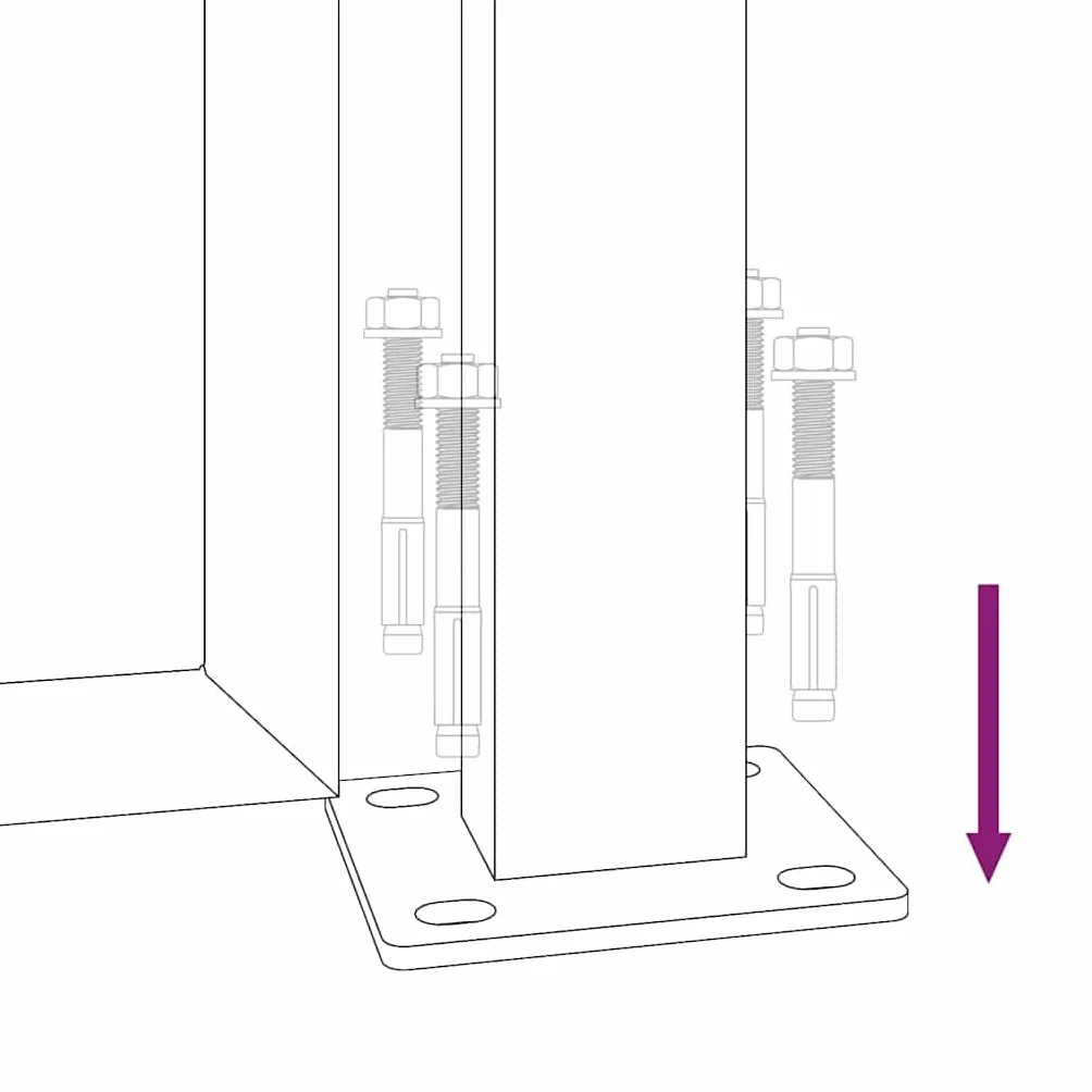 vidaXL Portail de Jardin, Portillon de Patio, Barrière de Sécurité, Porte d'Extérieure Terrasse, Anthracite 100x125 cm Acier Conception d'herbe