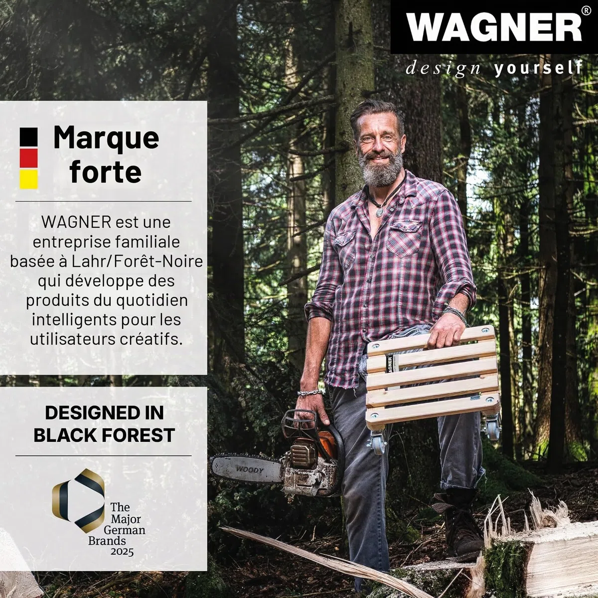 Wagner Support à roulettes pour Pot de Fleur Sun City Basic Surface Disponible 32-46 x 6 cm I Extensible en continu, 2 Freins I en Acier I intérieur + extérieur I Capacité de Charge 100 kg- 20082701