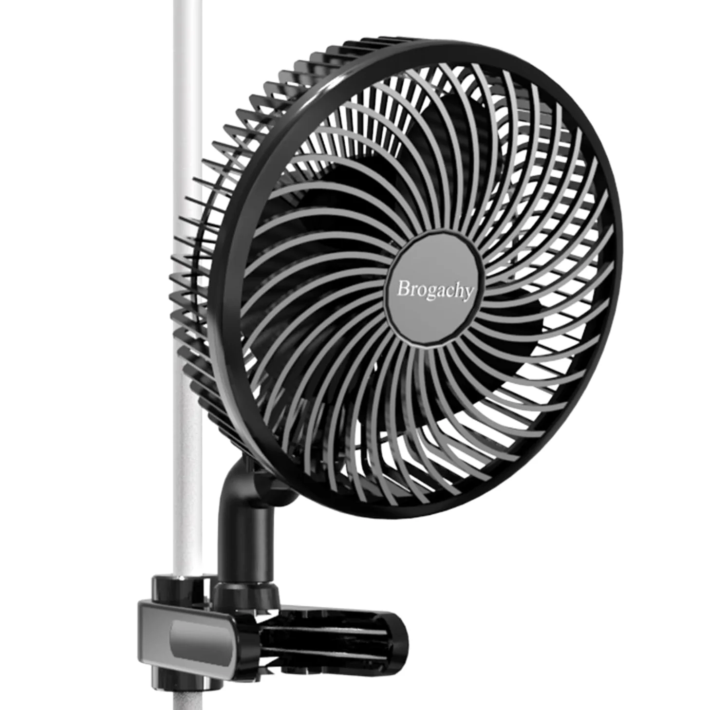 10W Ventilateur de Culture avec Clip, 10 Vitesses, Automatic Oscillation Moteur EC triphasé, Ventilateur de Culture oscillant Clip-on pour Tente 10W Clip Fan Grow Tent.