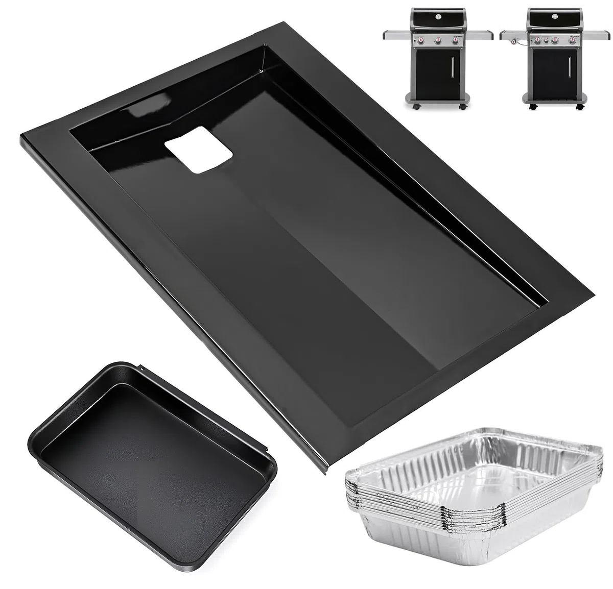 Bac à graisse 69804 pour barbecues Weber Spirit série 300, Spirit e310, e320 fabriqué en 2013 et plus récent, bac à graisse Weber Spirit, 44,5 cm (L) x 31,1 cm (l) x 5 cm (H)