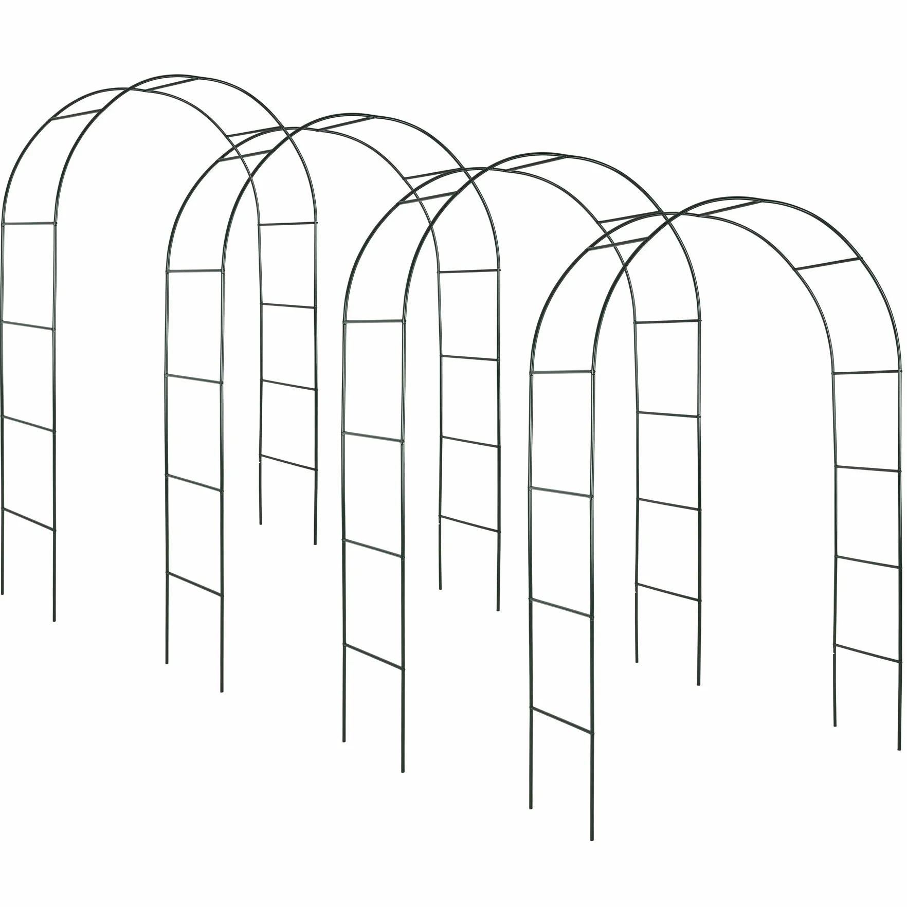 tectake 402661 4X Arceau à Rosiers Tuteur Colonne de Jardin Arche à Rosiers