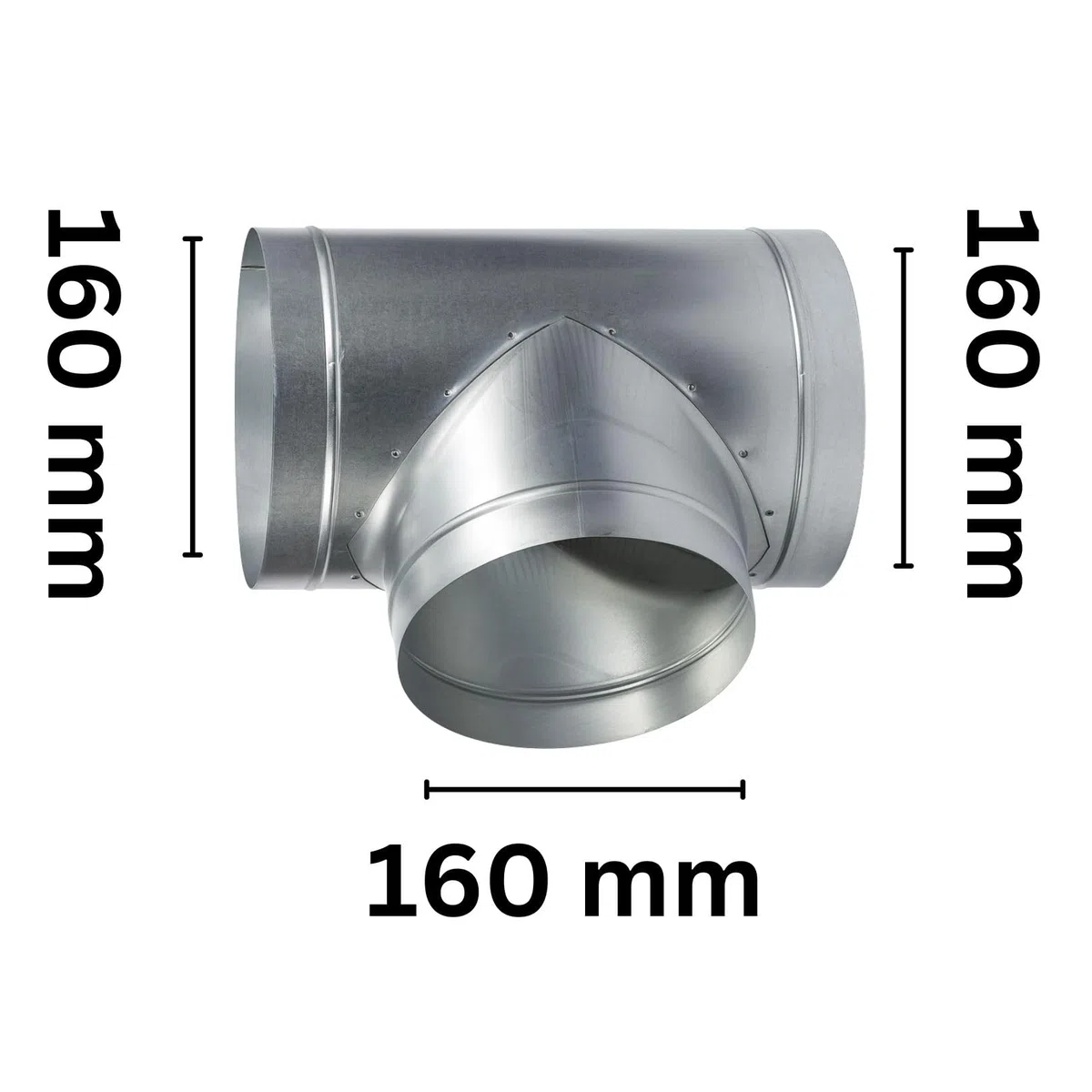 Weedness Raccord T 160 mm pour Ventilateur Conduit Filtre à Charbon Culture Ventilation