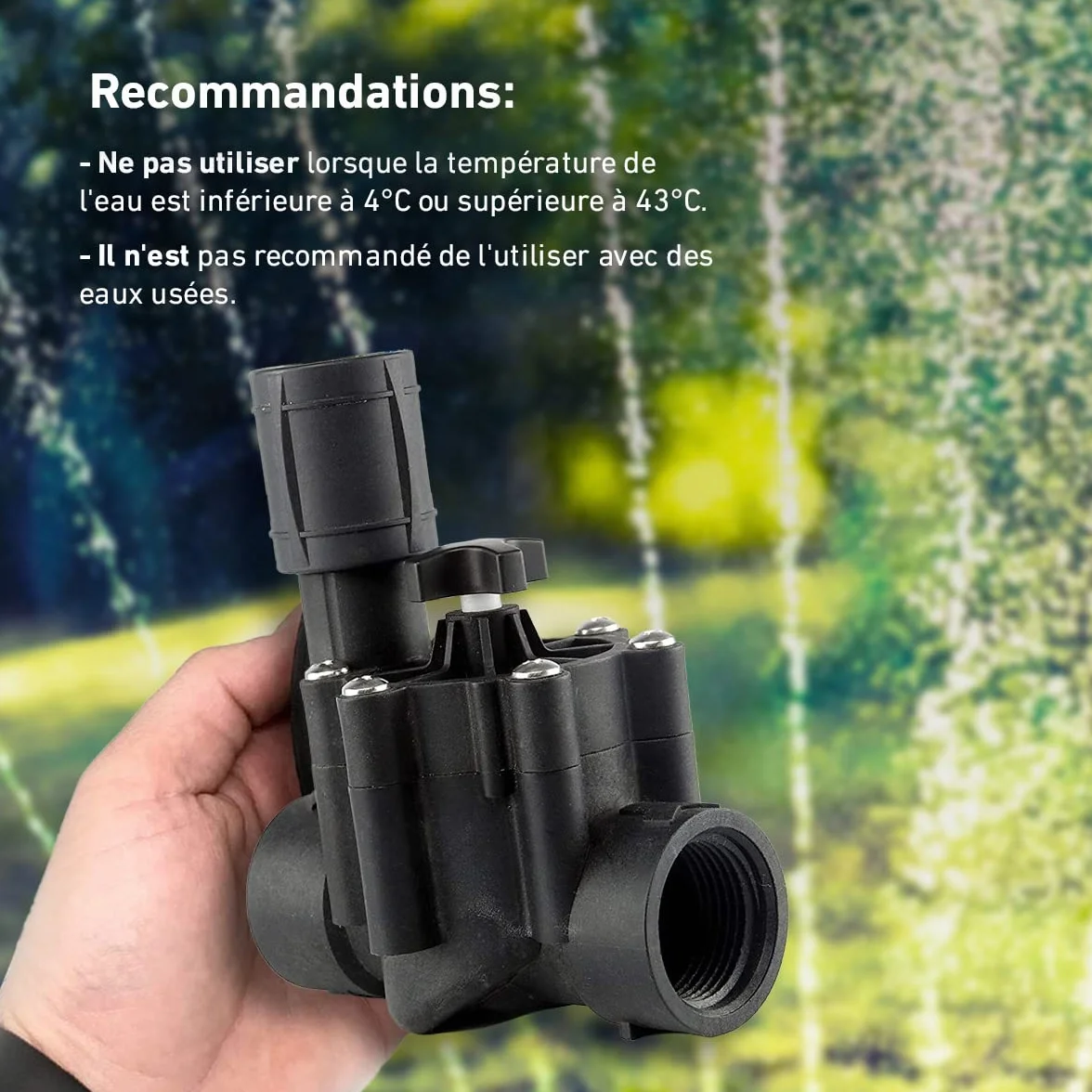 Aqua Control Q160C Électrovanne d'irrigation 1" filetage femelle 24 VAC régulateur de débit