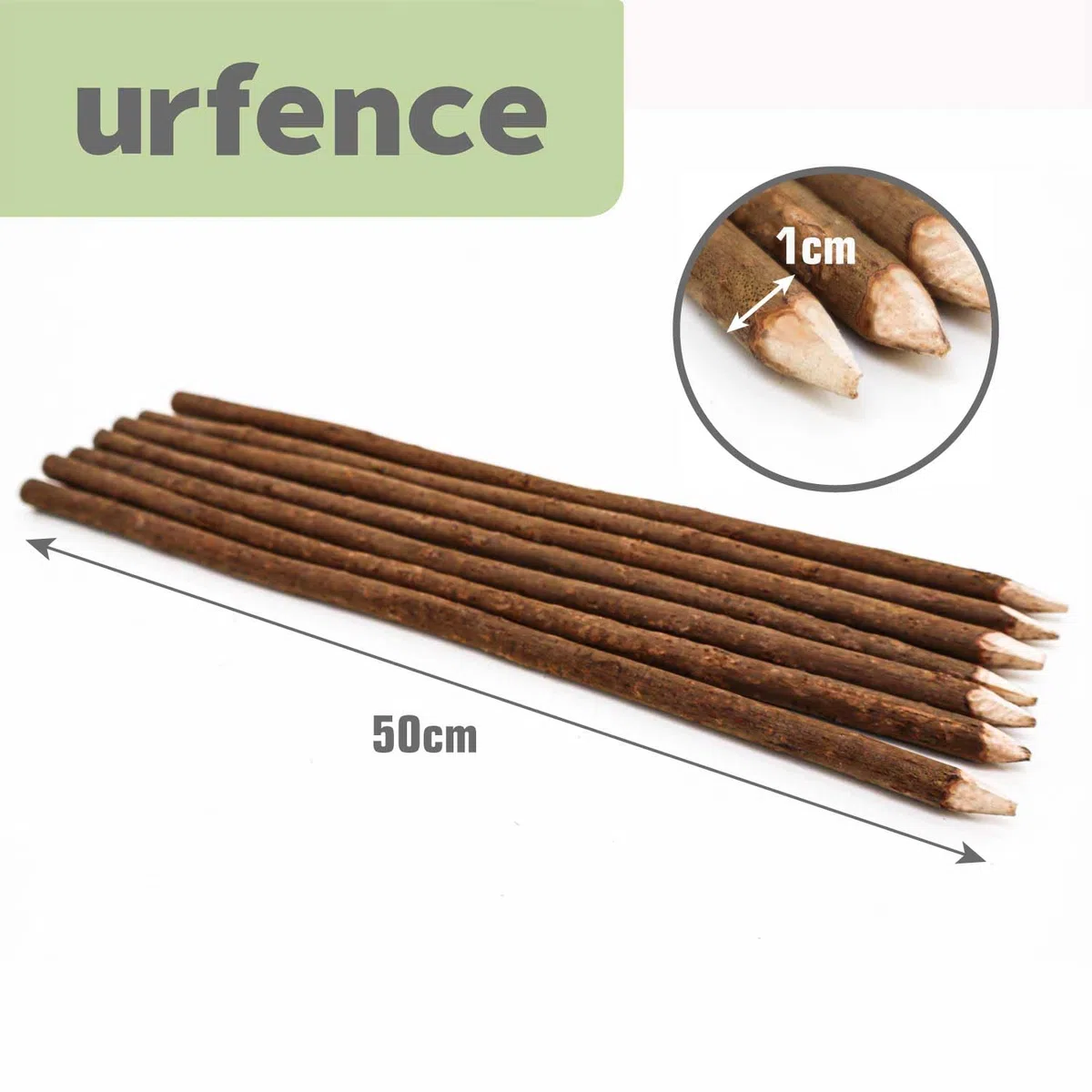 UrFence 300x40 Rouleau Jardin Bois - Bordure a Planter Flexible - Bordure Pelouse en Osier - Petite Barrière de Parterre - Bordurette de Massif - Cloture de Separation - Barriere Terrasse