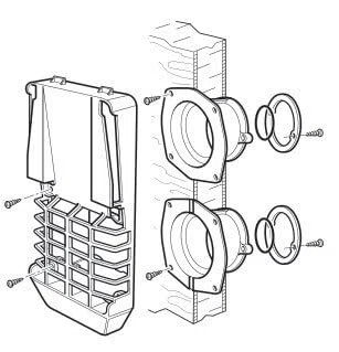 Truma Kit Ventouse Court AKW2 pour Chauffage S2200 - Poêle Moderne Intérieur - Ecran de sécurité, outils de cheminée inclus