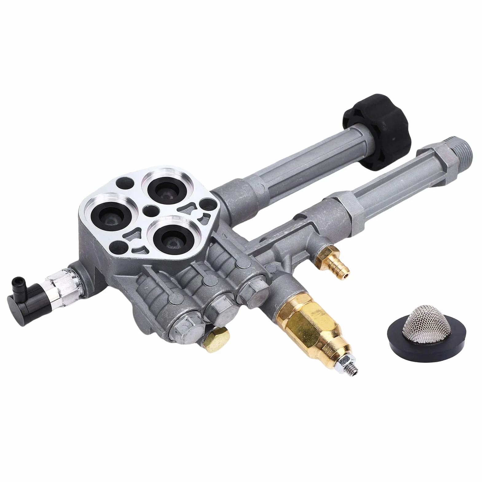 Tbest Tête de Pompe de Nettoyeur Haute Pression, Ensemble de Remplacement en Aluminium, Mise à Niveau pour Pompes AR42518 Troy Bilt SRMW, Meilleure qualité, Kit de Puissance élevé