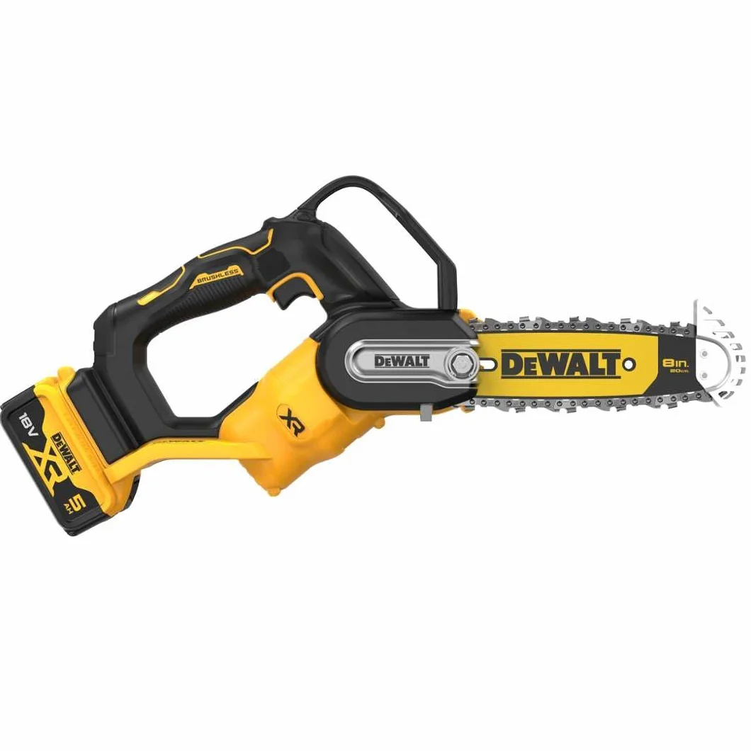 DEWALT Sierra de Poda XR 18V sans balais pour Jardiniers Passionnés - Performance Optimale avec Batterie Li-Ion 5Ah