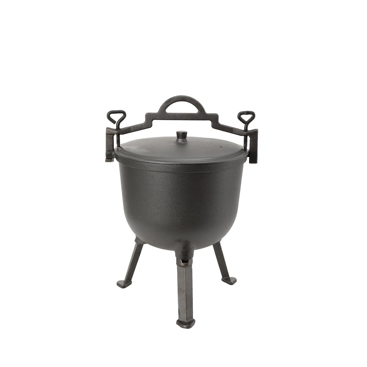 Marmite à goulasch 8 l - Chaudron en fonte - Avec pieds et couvercle - Cuisine en plein air