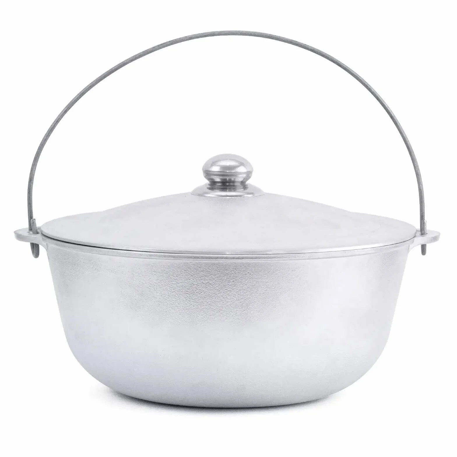 Kazan Marmite Pivotante en Aluminium 4 L Avec Anse et Couvercle en Fonte d'Aluminium - Tatarskij Cocotte Wok Asie Casserole Touristique