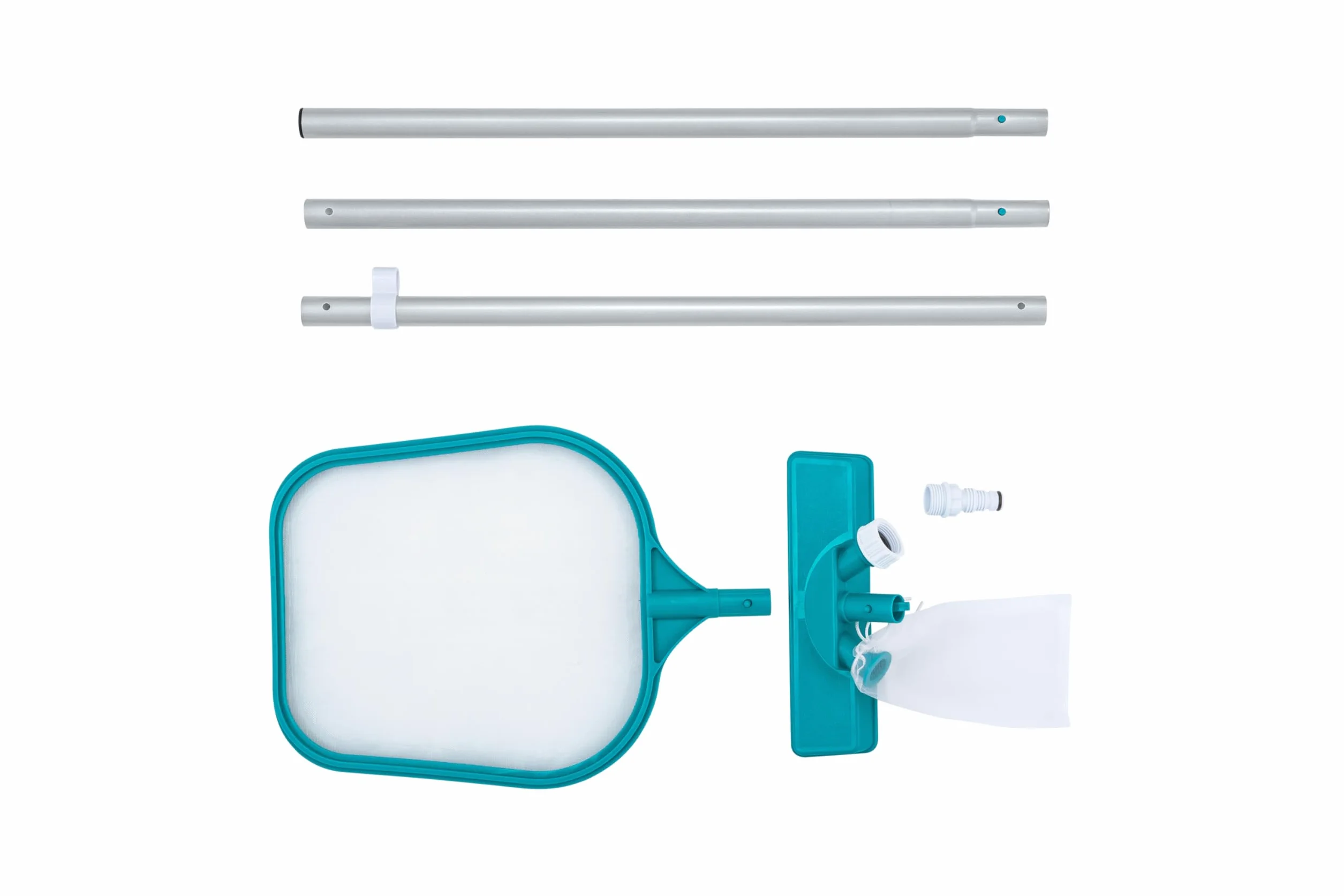 Bestway Kit de Nettoyage pour Piscine Épuisette et Tête d'Aspirateur 3,96 m