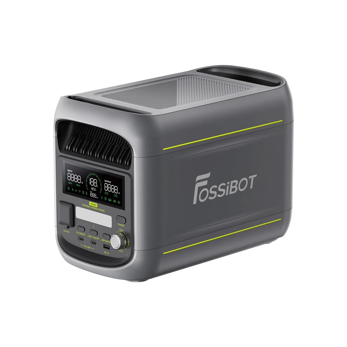 FOSSIBOT F1800 Générateur Électrique Portable 1800W, Générateur Solaire LiFePO4 1024Wh, 100W USB-C, Charge Rapide 0-80% en 45 Minutes, pour le Camping, Voyages et l'utilisation à la Maison