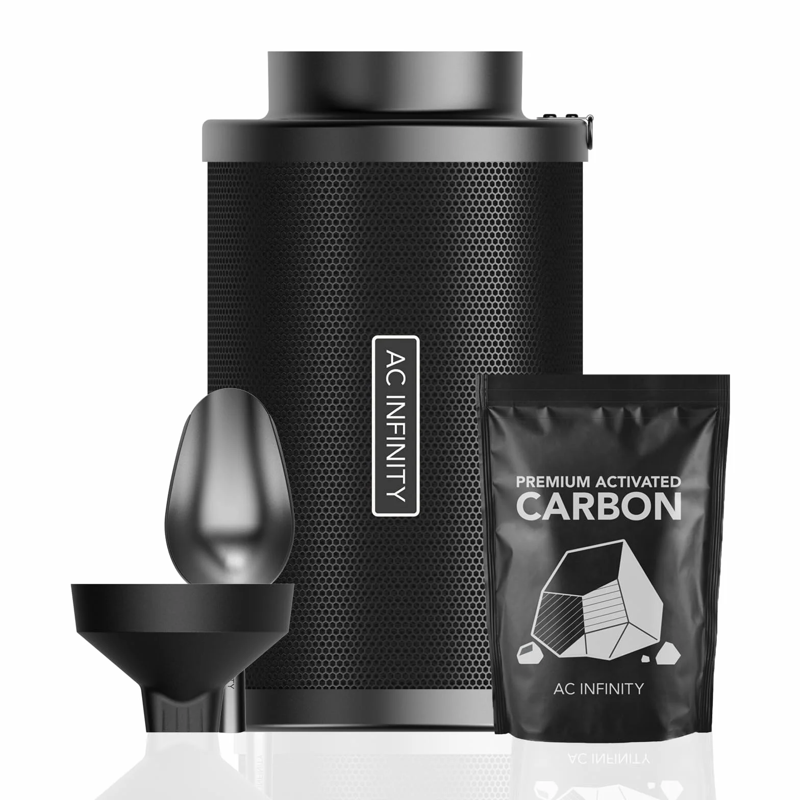 AC Infinity Kit de filtres à charbon rechargeables 15,2 cm, recharge supplémentaire, élimination des odeurs, purificateur d'air ventilateur 15,2 cm, conduit d'air