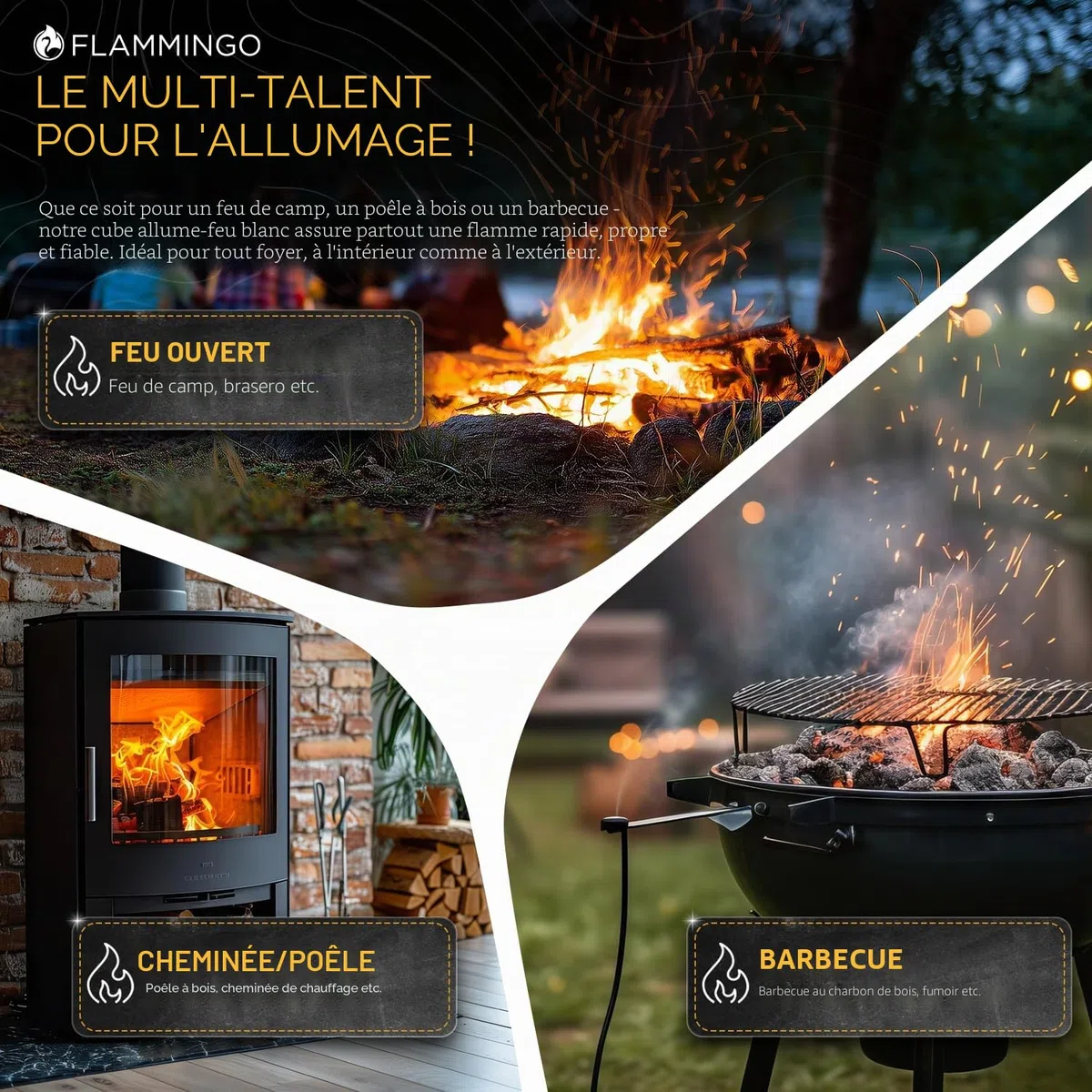 Belko 1152x Anzündwürfel Allume-feu pour cheminée barbecue four