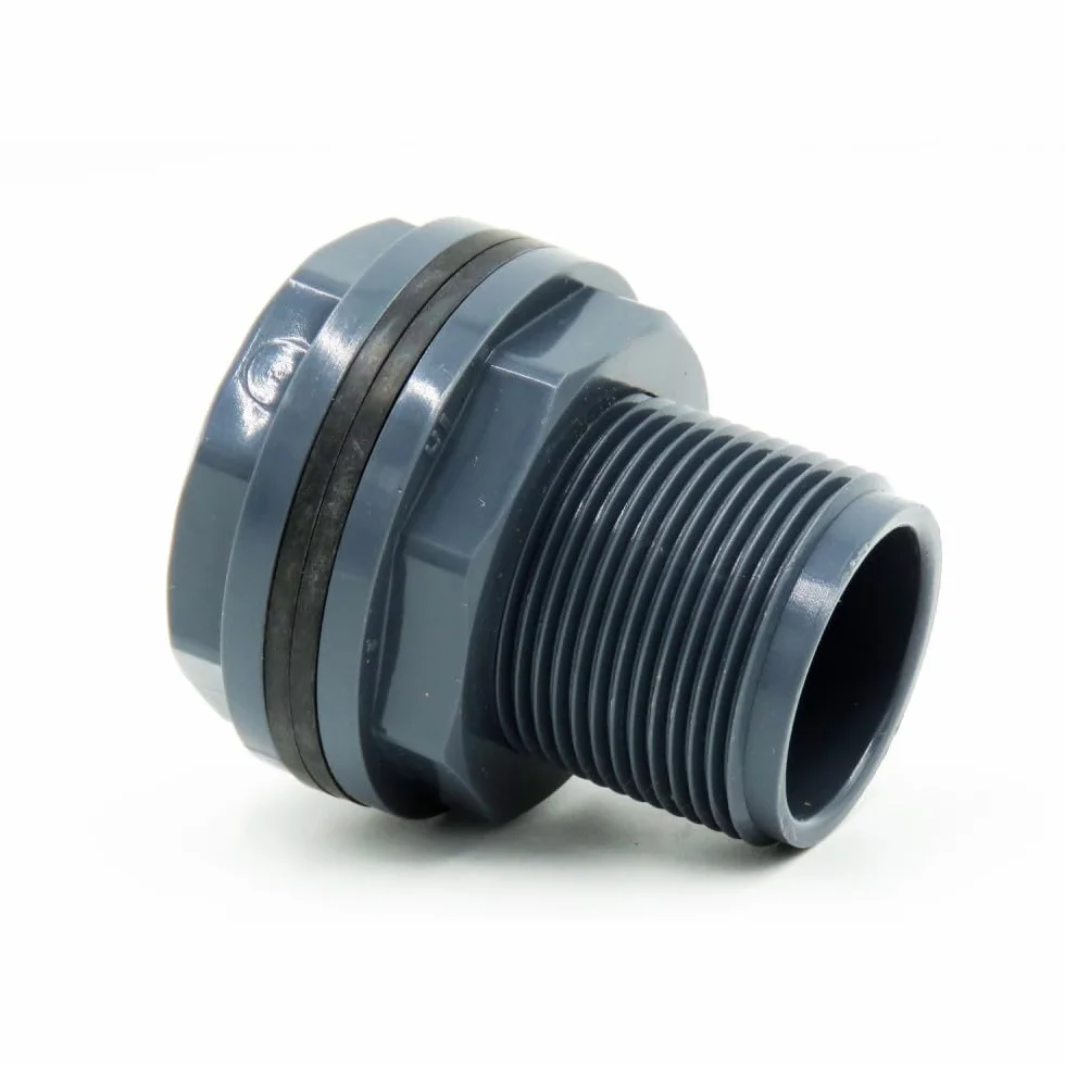 Traversée de paroi en PVC pour tuyau ø32 mm 1 pouce 1/4 aquaponie hydroponie