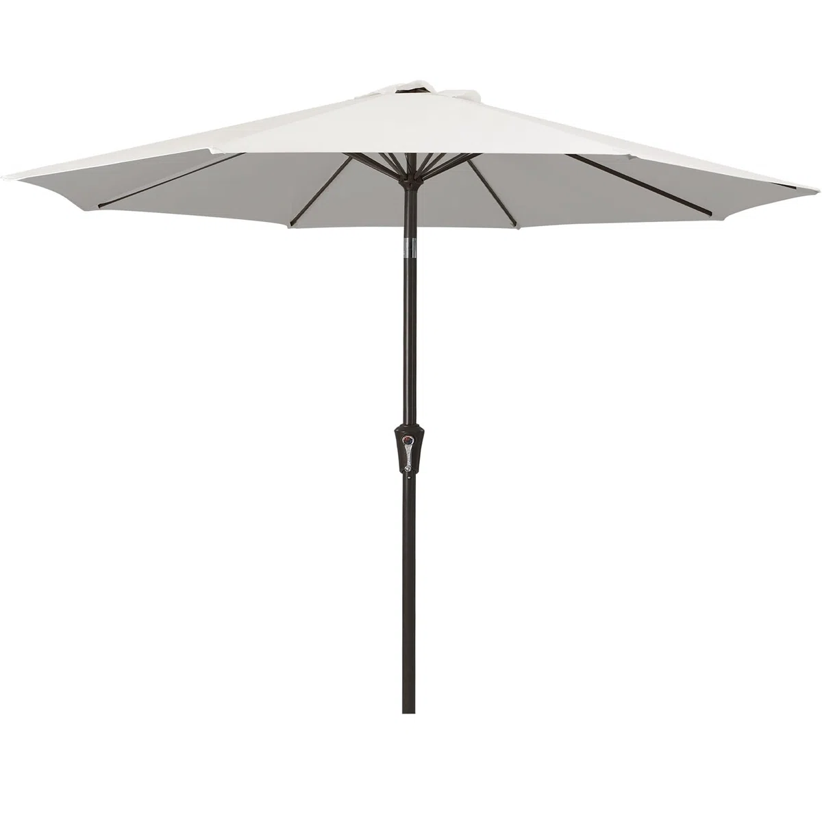 Palawano 2.7M Parasol de Jardin Exterieur Anti UV et Vent, Parasol Terrasse Balcon avec Manivelle pour Café, Jardin, Piscine et Arrière-Cour (Blanc Crème)