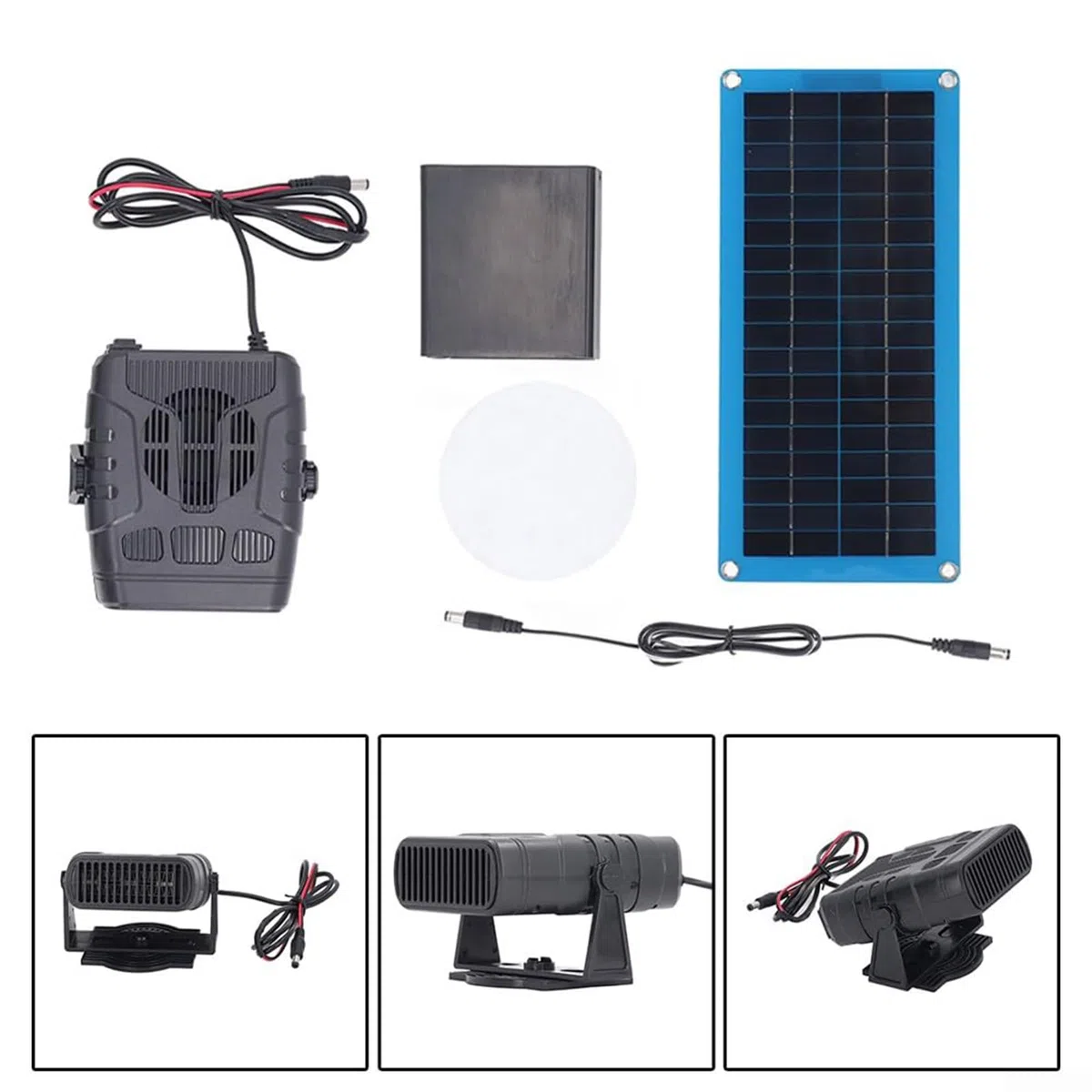 Kit de chauffage pour serre à panneau solaire 30 W | Panneau solaire en de 30 W | Kit alimenté par chauffage de serre | Ensemble de chauffage de séchage pour animal domestique pour poulailler
