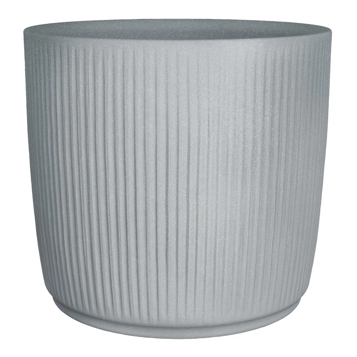 Scheurich Linetto 40 - Pot de Fleurs Rond - Gris Pierre - Fabriqué en Plastique recyclé - pour l'extérieur
