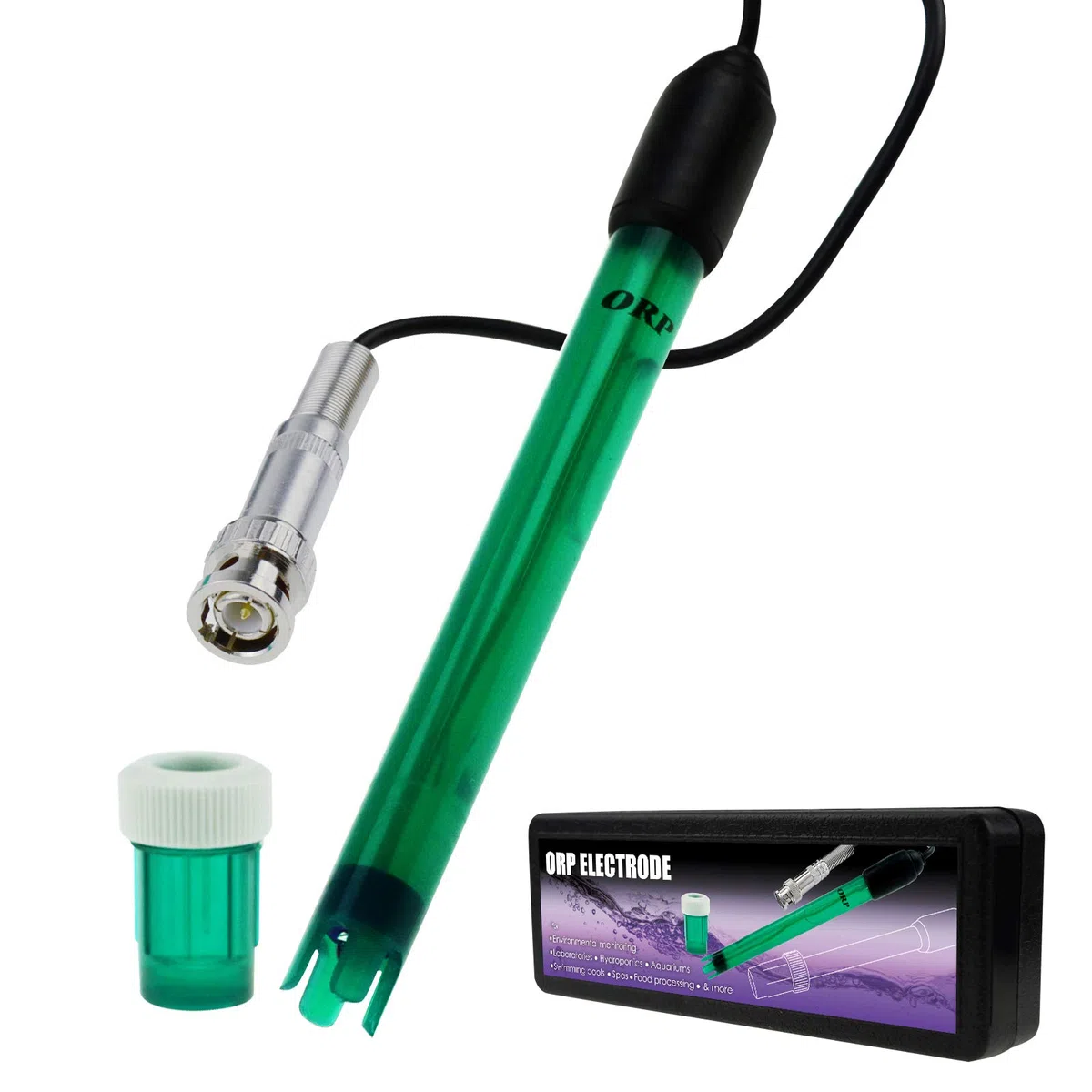 ORP Électrode Remplaçable BNC Prise Sonde pour ORP Testeur Mètre Manette 300cm Longue Câble Aquariums, Réservoirs, Étangs Mesure