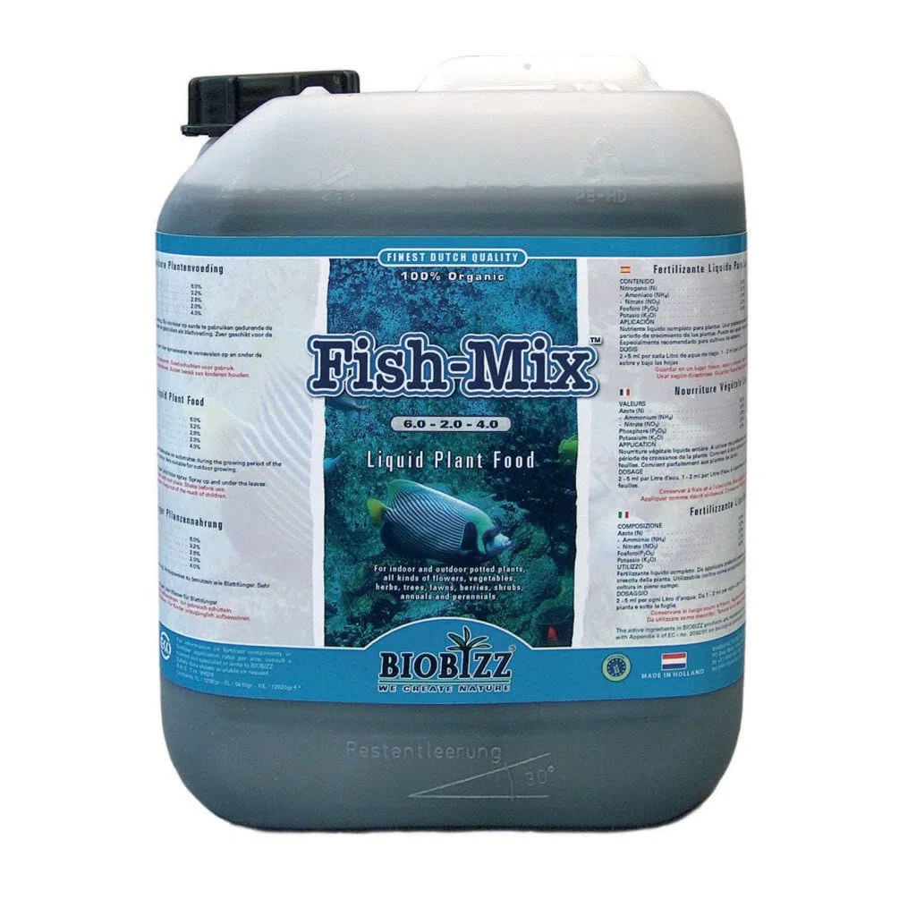 Engrais Biologique Fish Mix 5 litres - BioBizz, engrais émulsion de poisson biologique