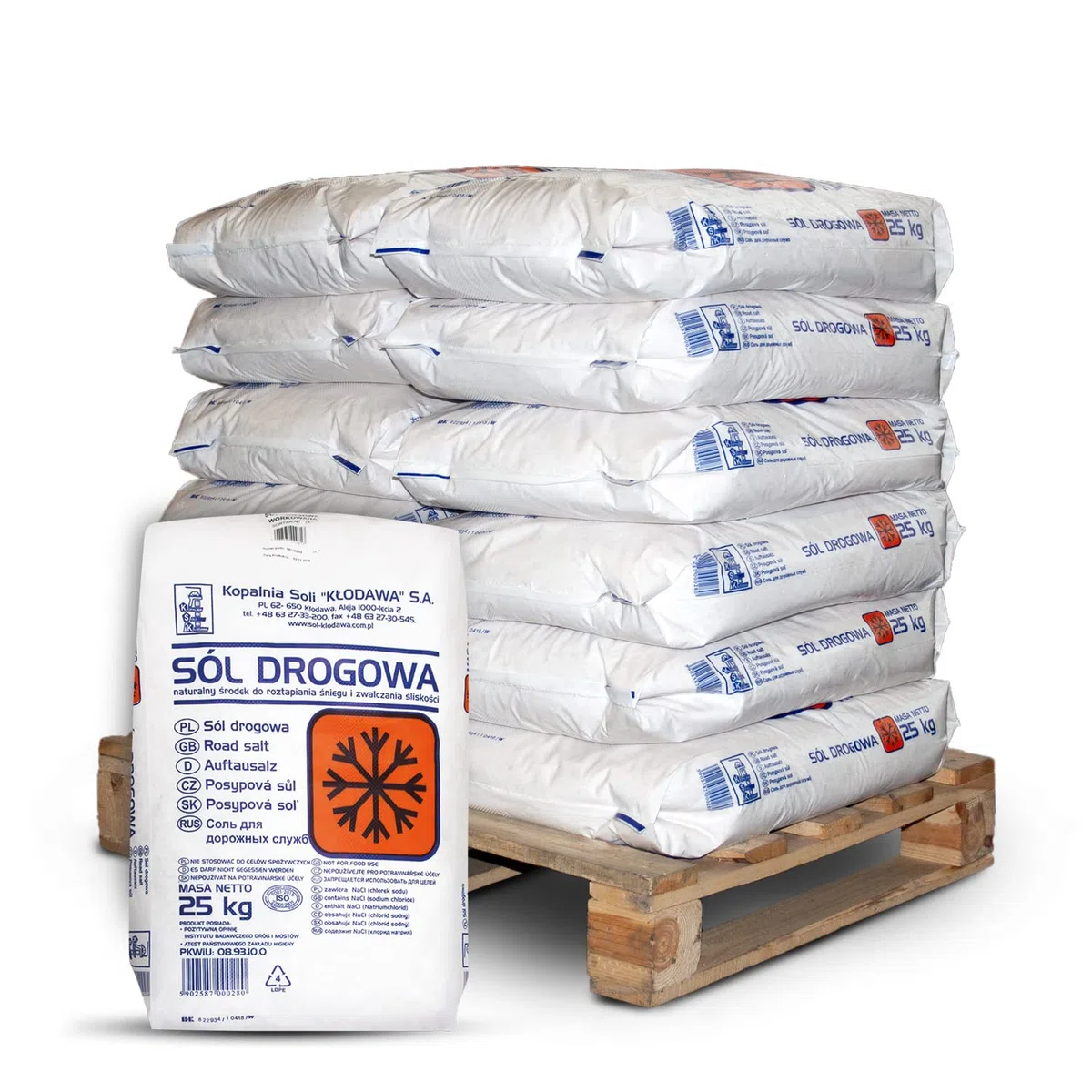 PALIGO Sel Décongélation Sel Route Sel tausalz Pierre Sel Sel d'hiver d'écartement Sel Granulés moyens de rosée Sel 25 kg x 12 Sac de 300 kg/1 Palette