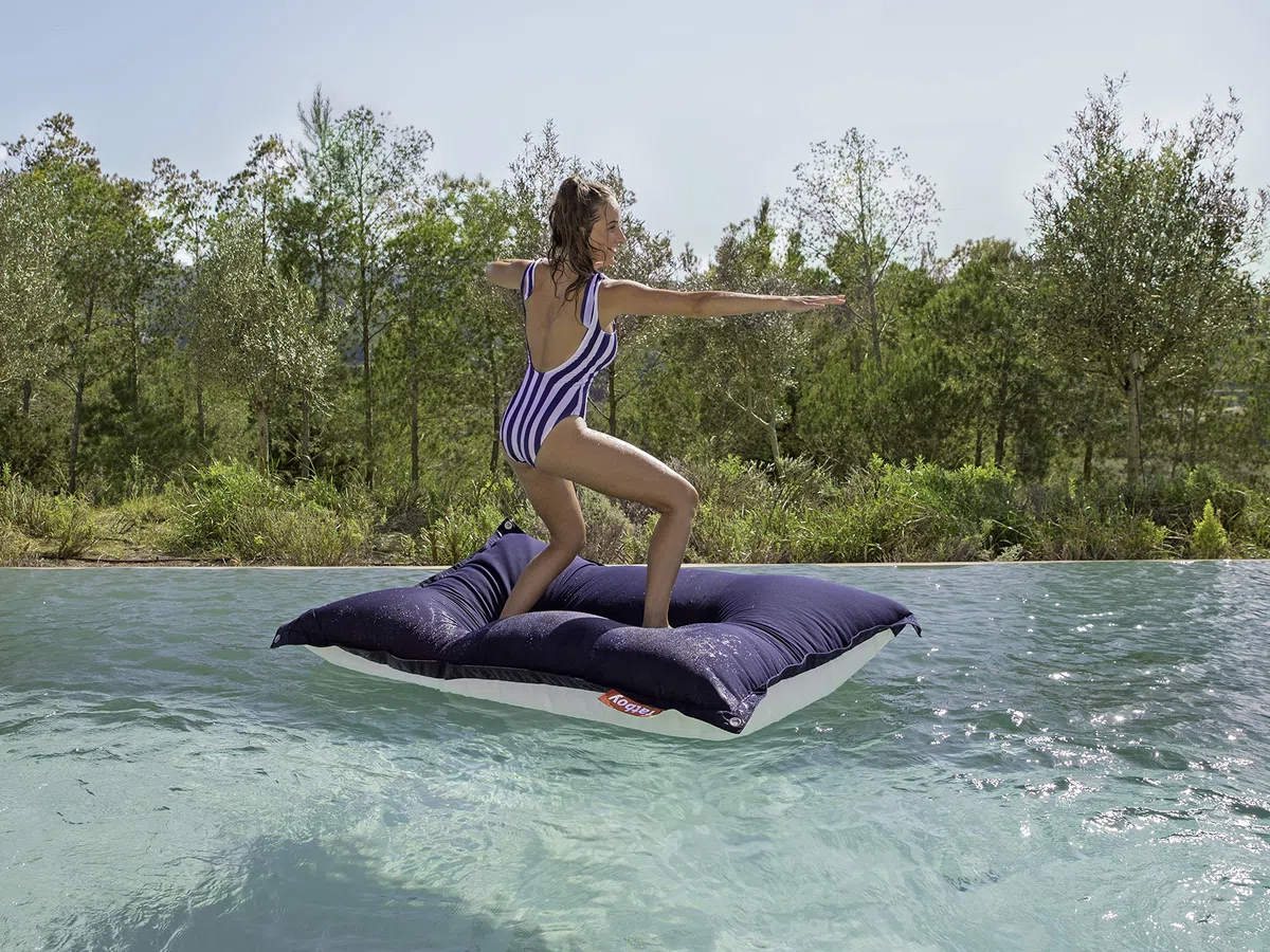 Fatboy® Original Floatzac Bleu | Pouf pour Le Sol et sur l'eau | Séchage Rapide et pour Flottant