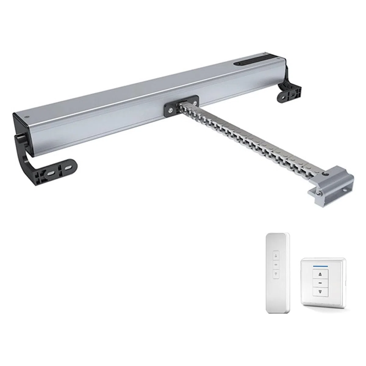 Ouvre-fenêtre Électrique, Poussoir De Fenêtre Intelligent 110-230 V, Course Réglable De 100 À 400 Mm, Avec Télécommande Et Interrupteur, Ouvre-fenêtre Silencieux À Chaîne Pour Fenêtre Suspendue, Lucar
