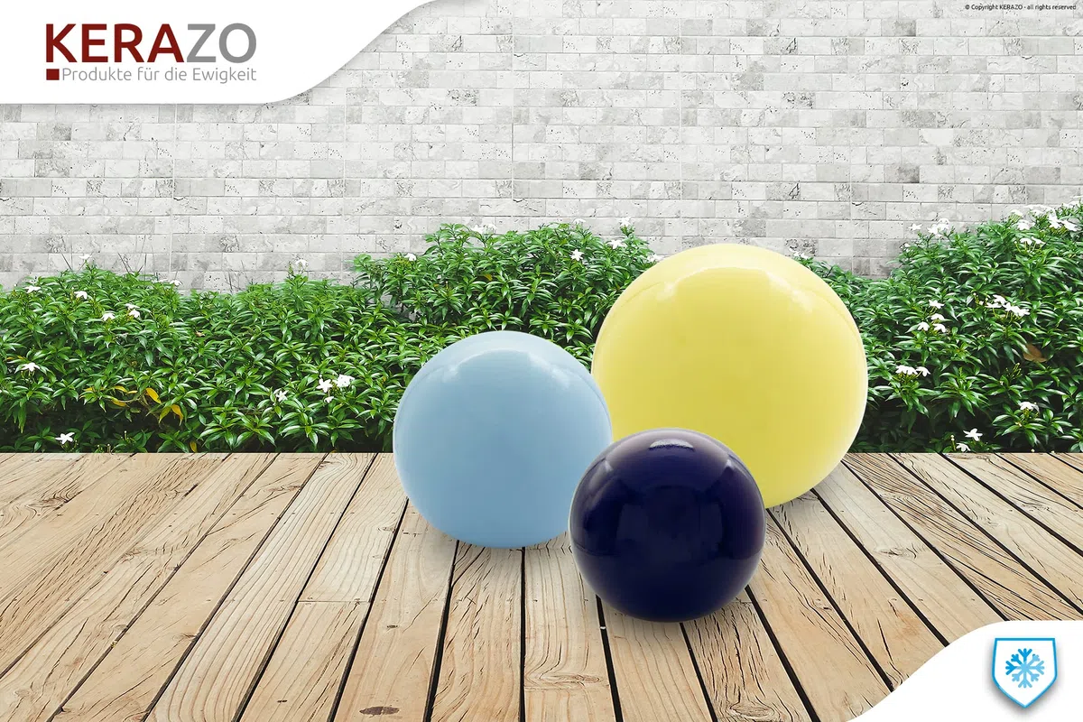 K&K Keramik Boule décorative de jardin Anthracite Ø 20 cm