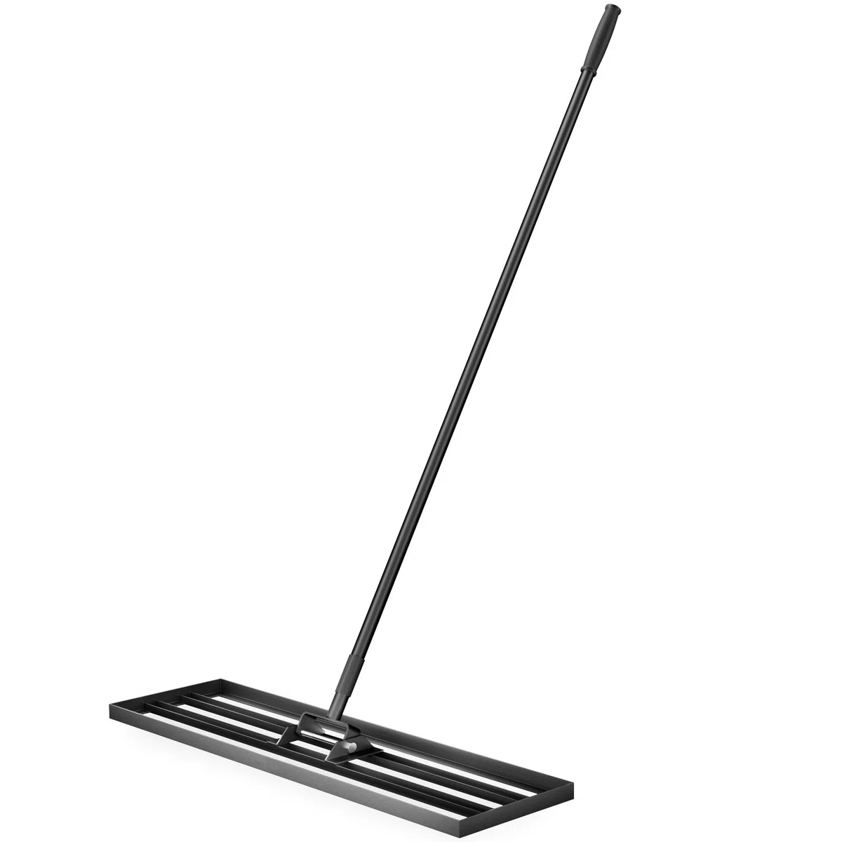 Wiltec Râteau de nivellement 914 x 254 x 2050 mm Noir 3,8 kg Acier Fin Raclette de Gazon Niveleur avec Manche 2 m Extensible Racloir Polyvalent Jardin Aménagement extérieur Golf