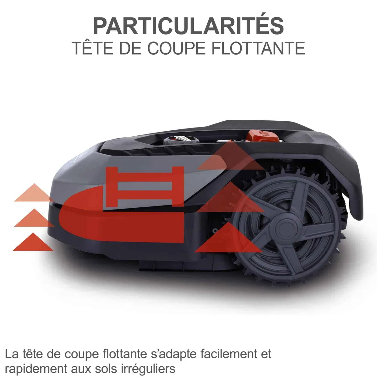 Practixx Robot Tondeuse PX-RRM-600Wi | 600 m² |Largeur & Hauteur de Coupe 18cm /20-60mm | Capteur de Pluie |WiFi & BT| Pente de 35%| Station de Charge Incluse