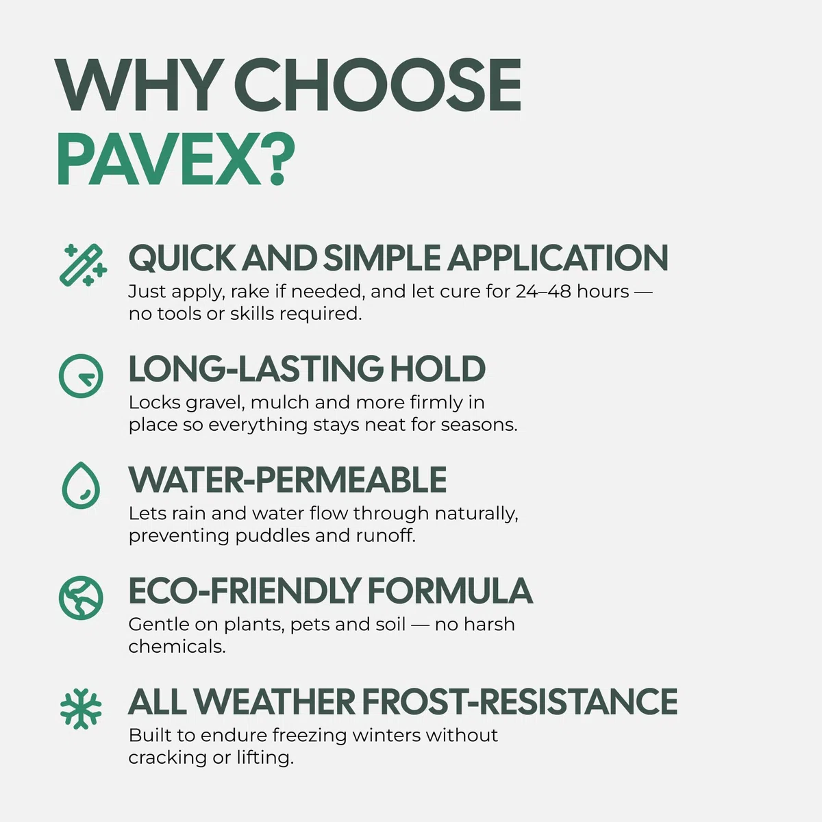PAVEX - 2 x 5 l de liant gravier pour coller des pierres, du paillis et du gravier de toutes sortes. Collage de pierres pour allées de jardin ou terrasses – Dure jusqu'à 3 ans.