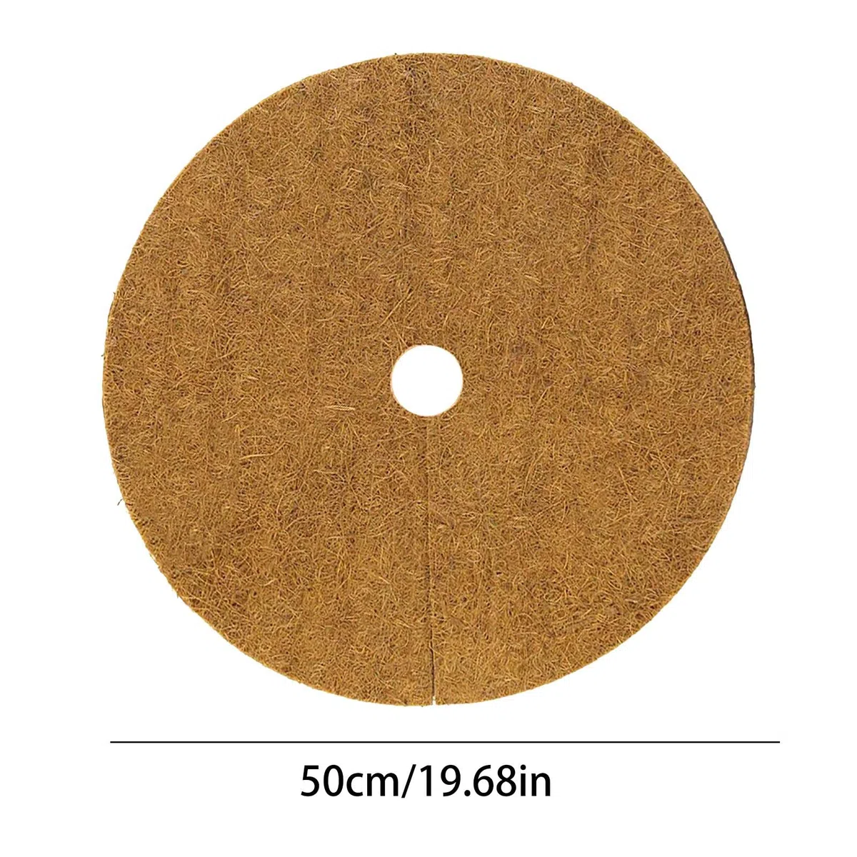 Lot de 10 tapis de paillage en fibre de coco de 20/30/40/50 cm de diamètre en forme d'anneau pour plantes et arbres en pot d'intérieur et d'extérieur.