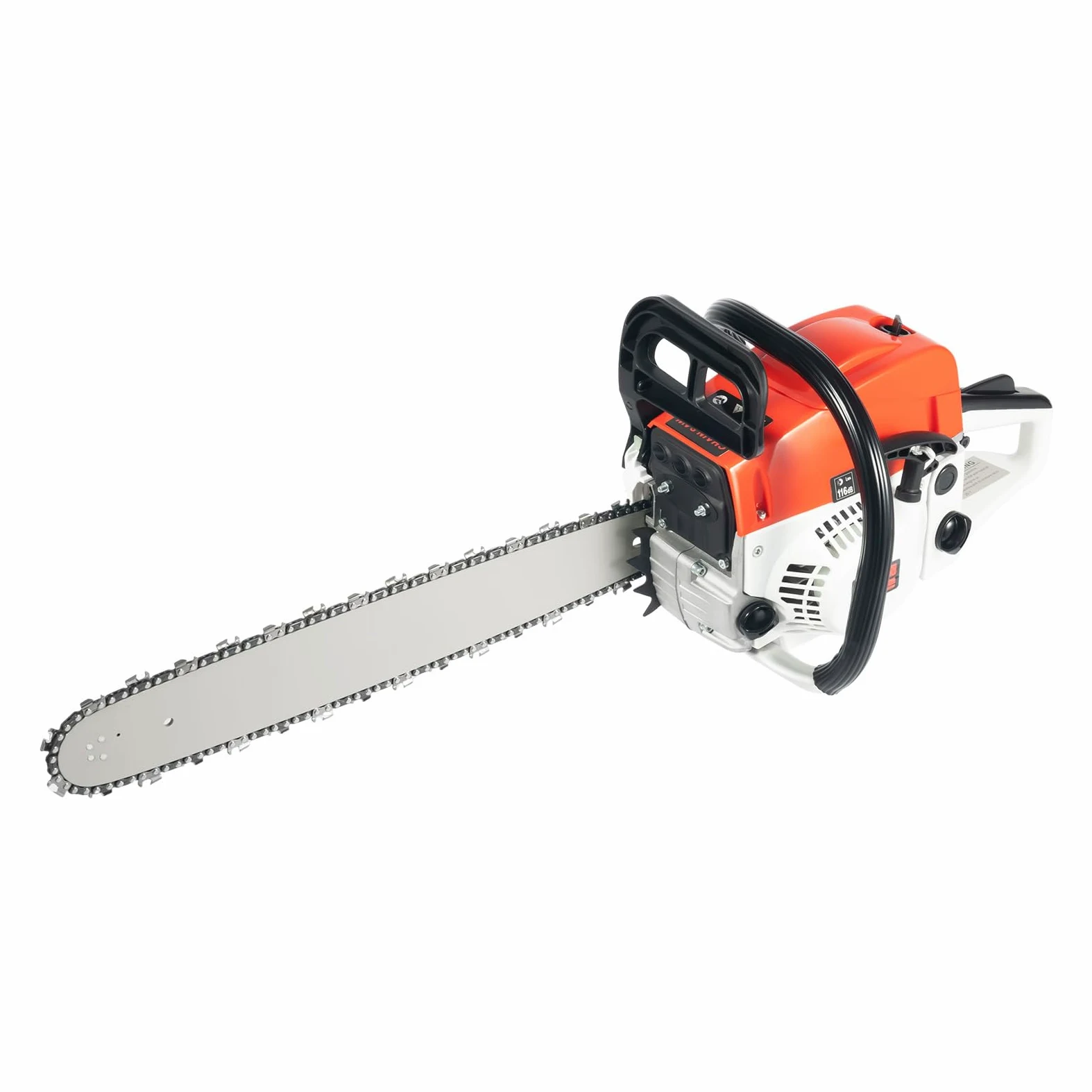 Scie à chaîne à essence, moteur 2 temps 52cc, avec longueur de lame de 51cm et démarrage facile, lubrification automatique de la chaîne idéale pour le bois de chauffage, l'élagage des arbres et