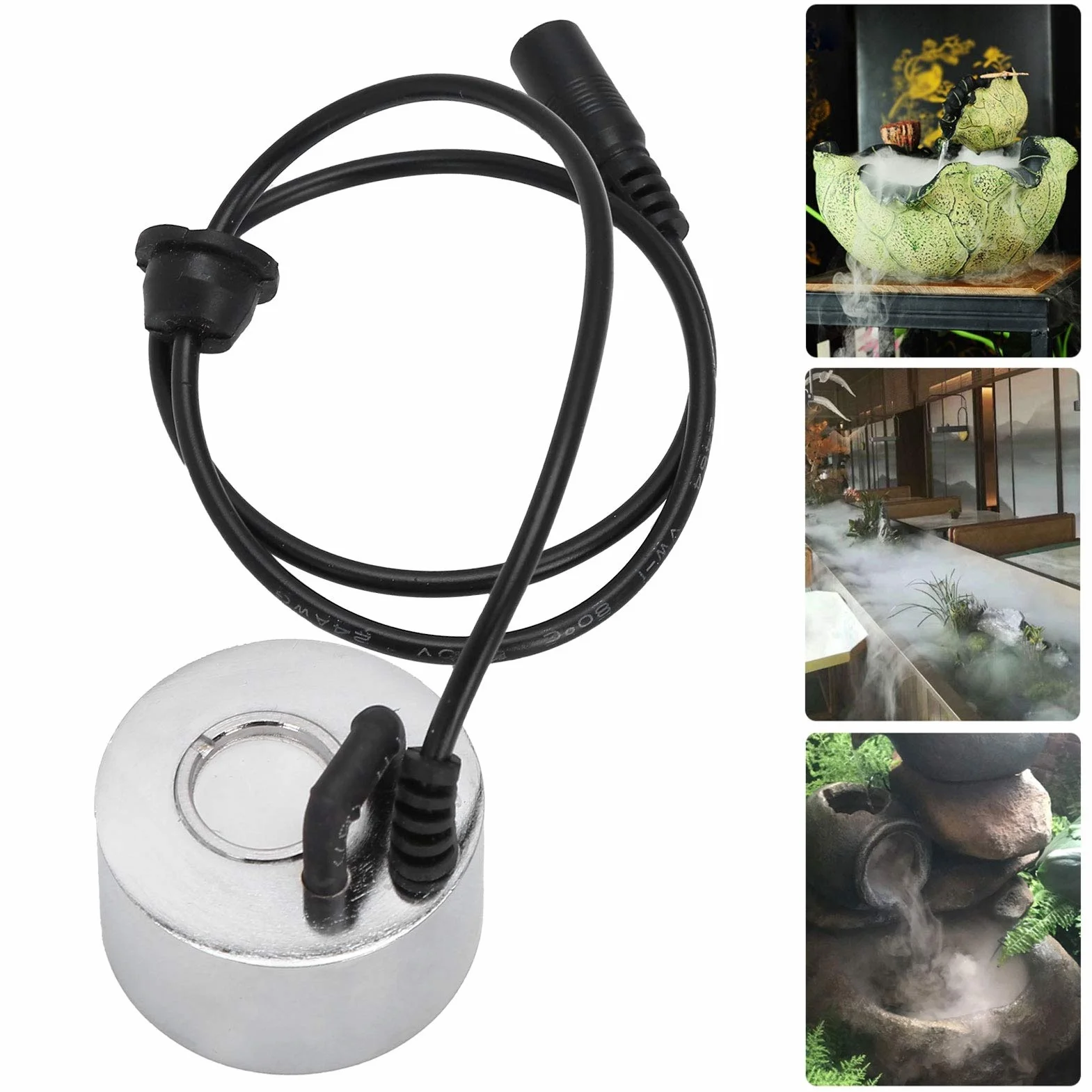 Générateur de Brouillard 60 cm Alliage de Zinc Système Brumisation 24V Jardin Extérieur