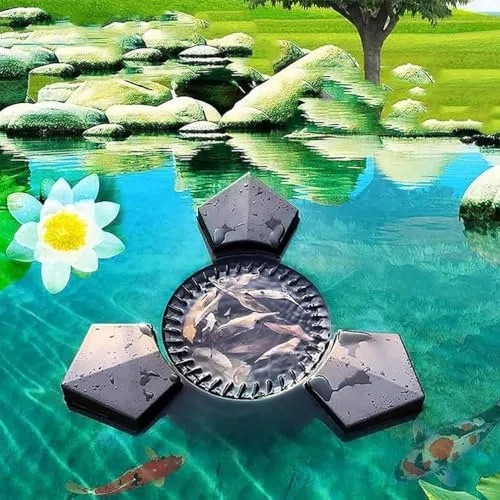 Écumoire flottante avec pompe – Nettoyage efficace de surface pour étangs et lacs extérieurs – Avec cordon d'alimentation