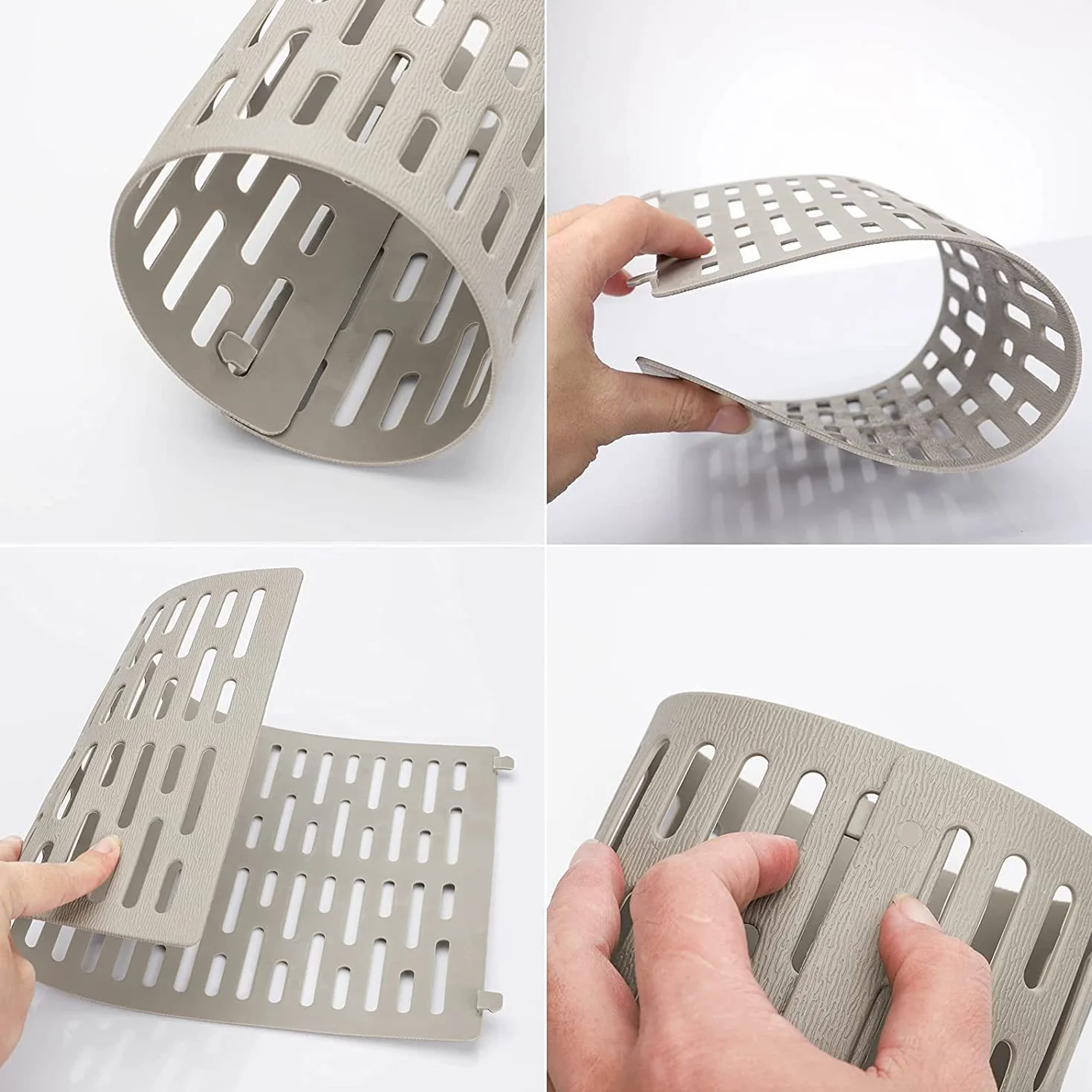 LATERN 8 Pièces Protecteurs de Plantes et Troncs d'Arbres, 20cm Garde d'Arbre en Plastique Maille Extensible avec Crochets de Verrouillage