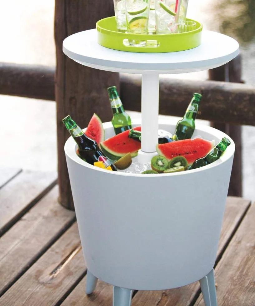 Keter Table et Glacière de Bar Bleu Brumeux 49,5x57 cm Table de Jardin 234023