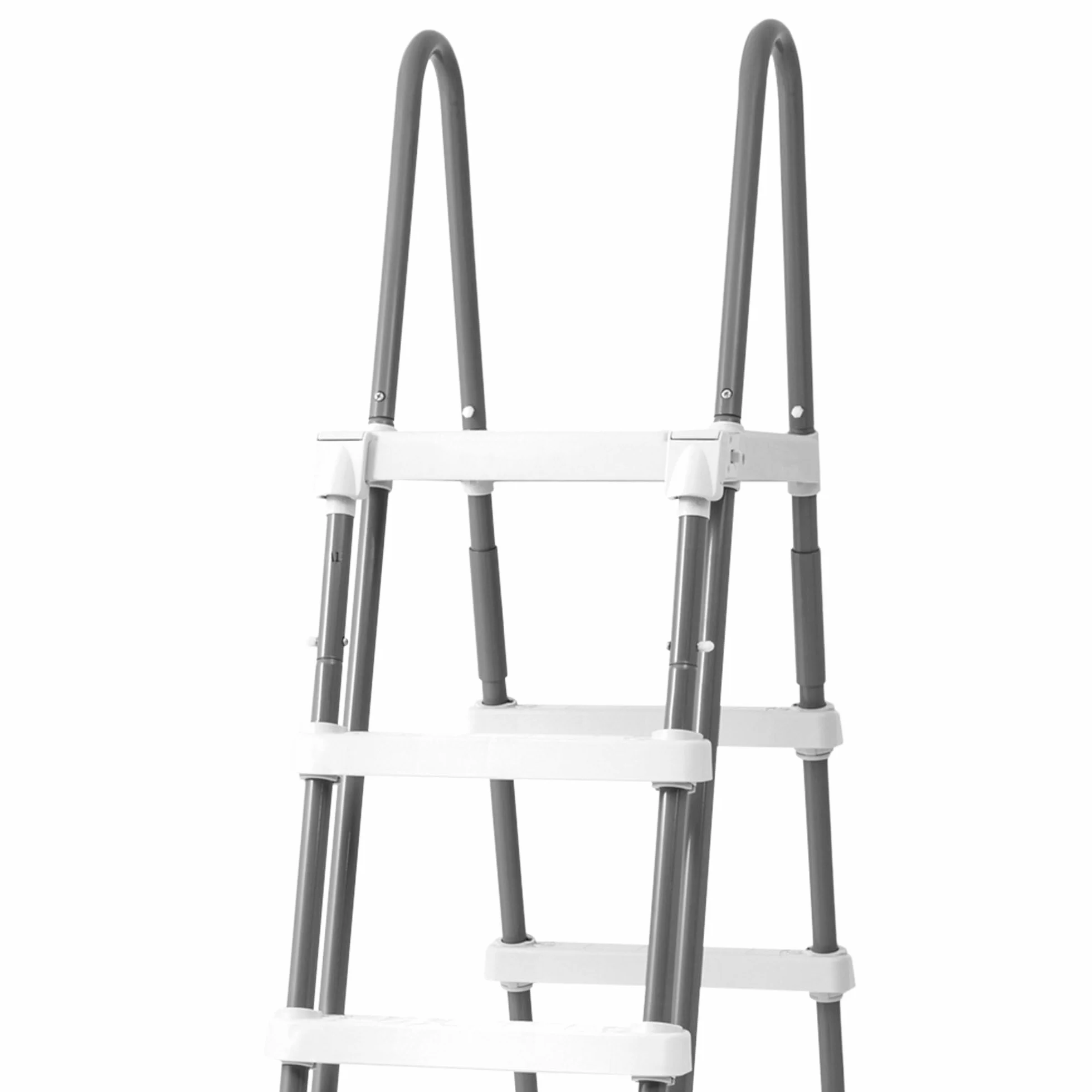 Intex échelle Double sécurité pour Piscine de 1m32 avec marches Amovibles 28074 80 x 40 x 132 cm Blanc