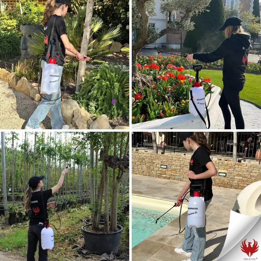 Phoenix Pulvérisateur de Jardin 5L Pression Manuel avec Lance Sangle Arrosage Désherbage Herbicides Insecticides